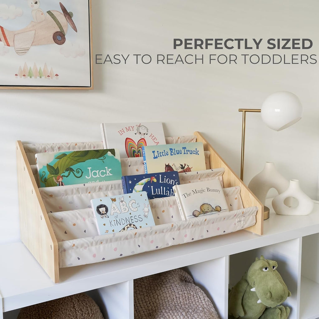 Montessori Kids Bookshelf 28.7x15.7x13.6 Nursery Organizer