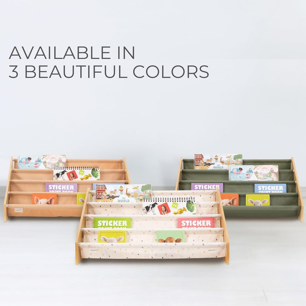 Montessori Kids Bookshelf 28.7x15.7x13.6 Nursery Organizer